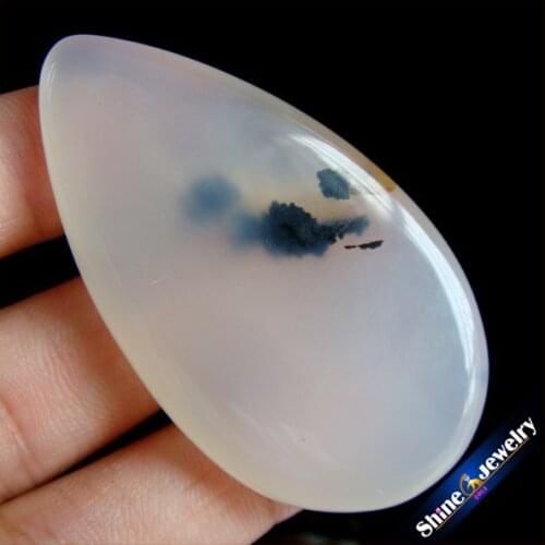 Fashion Women Man Necklace Pendant Natural Botswana Dendritic Moss Agates Stone Slide Healing Crystal for Jewelry Making B464