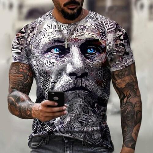 2021 New Gentleman Style Design 3D Mens T-shirt Summer Short Sleeve Fashion Street Wear Large Size Casual Top