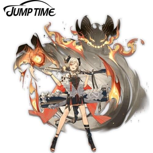 JumpTime 13 x 11.5cm Arknights Ifrit Elite 2 Anime Waifu Fine Decal DIY Anime Decals 3D Car Stickers Waterproof Decoration