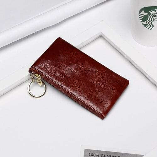 New fashion leather coin purse ladies large-capacity card case multi-function key case coin zipper storage bag casual clutch