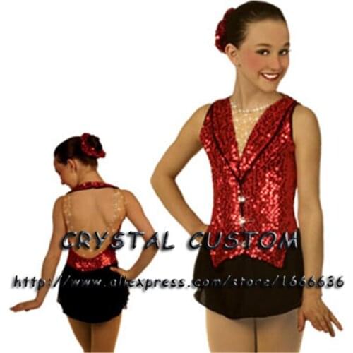 Professional Customized Ice Skating Dresses For Girls With Spandex Graceful New Brand Ice Skating Competition Dress DR2631