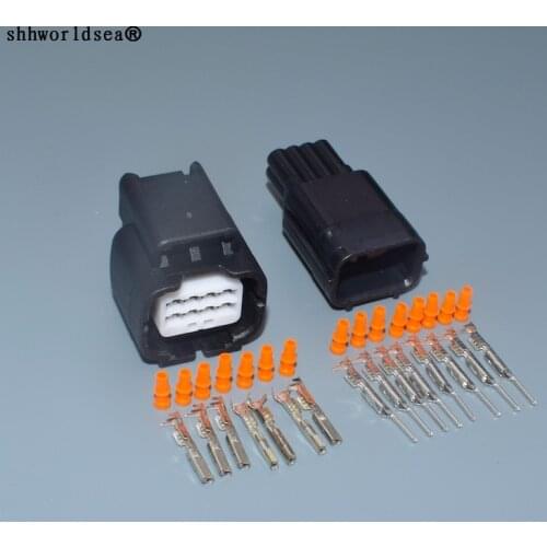 Shhworldsea 1set 8 Pin 7282-2148-30 7283-2148 Auto Headlight Socket Automotive Radar Cable Connector Female Male Plug For Honda