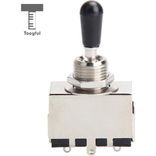 Tooyful Replacement 3 Way Toggle Switch Pickup Selector w/ Black Knob for LP Electric Guitar Parts