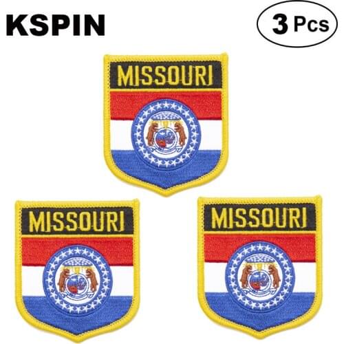 U.S.A Missouri Shiled Shape flag patches national flag patches for Cothing DIY Decoration