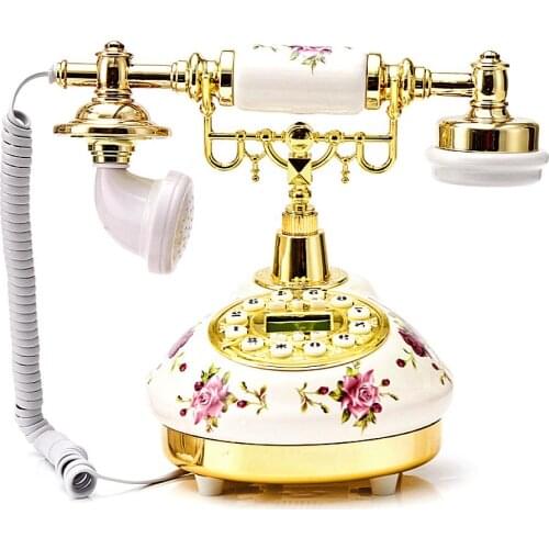 Telephone fixe de maison sans fil Retro Home Phone American - Style Telephone Rose Home Landline Telephone For Decoration Office