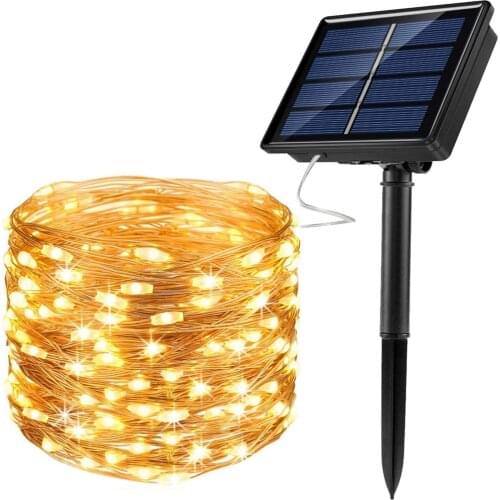 LED Outdoor Solar String Lights Waterproof Solar Lamp For Holiday Christmas Party Garland Lighting Fairy String Light Decoration
