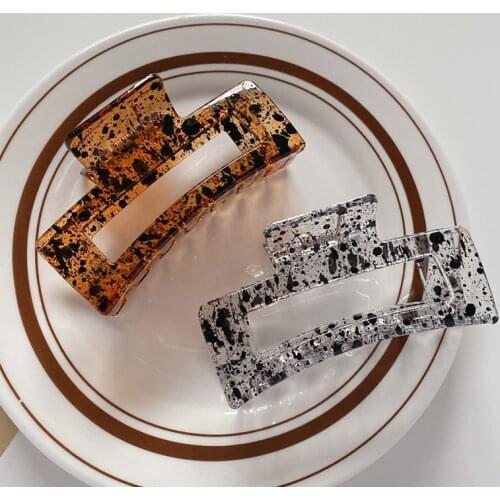 1Pc Korean Solid Hair Claws Elegant Clear Acrylic Hair Clips Hairpins Barrette Headwear for Women Girls Hair Accessories Gifts