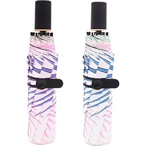 Umbrella Sun Protection and UV Protection Automatic-Umbrella Rain and Sun Dual-Use Female Vinyl Folding Umbrella