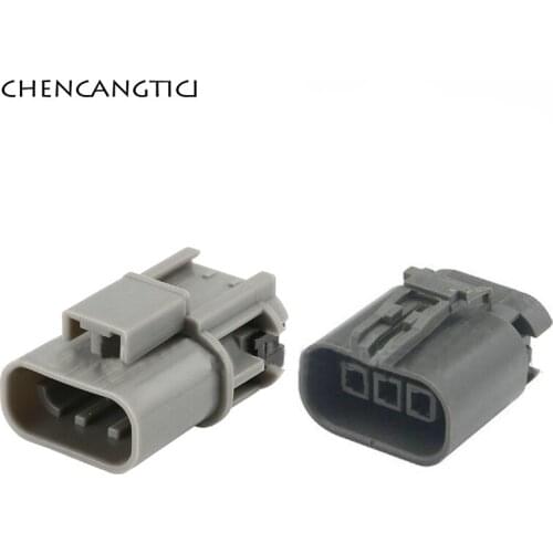 2 Sets 3 Pin Way Automotive Ignition Coil Socket Plug Car O2 Oxygen Sensor 2.8 MM Female Male Connector For Nissan 7223-1834-40