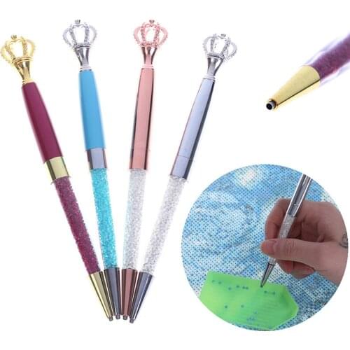 1PC 5D DIY Diamond Painting Tool Point Drill Pen Crown Shape Diamond Embroidery Cross Stitch Accessories Crafts Sewing Tools