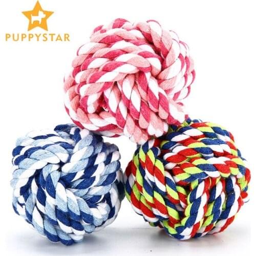 1PC Durable Pet Dog Toy Chew Wear-Resistant Cat Yarn Ball Toy For Play Game Small Medium Large Cat Dog Cleaning Tooth Toy XF0009