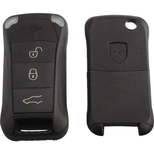 3 Buttons Auto Replacement Key Case Flip Folding Car Remote Key Shell Cover Fob For PORSCHE CAYENNE Car Covers Styling Key shell