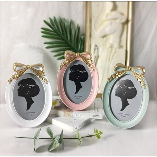 6 inch photo frame wedding decoration resin oval photo frame