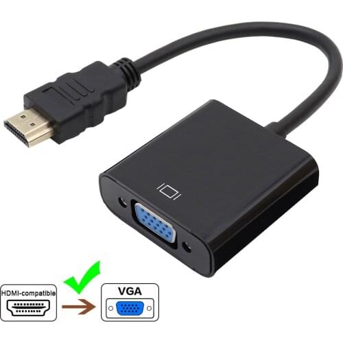 HDMI to VGA Adapter HDMI Male To VGA Famale Cable Converter Digital Analog HD 1080P For PC Laptop Tablet