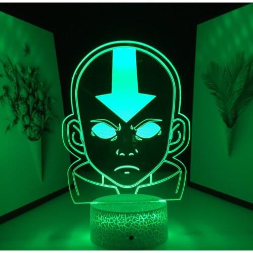 Anime Avatar The Last Airbender Coloful with Remote Touch Sensor for Room Decoration Kids Gift Table Lamp 3D LED Night Light