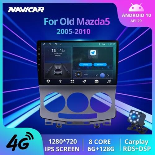 6GB+128GB 2din Android 10.0 Car Radio For Mazda 5 2005-2010 Car Multimedia Video Player Navigation GPS 2 Din Stereo Receiver