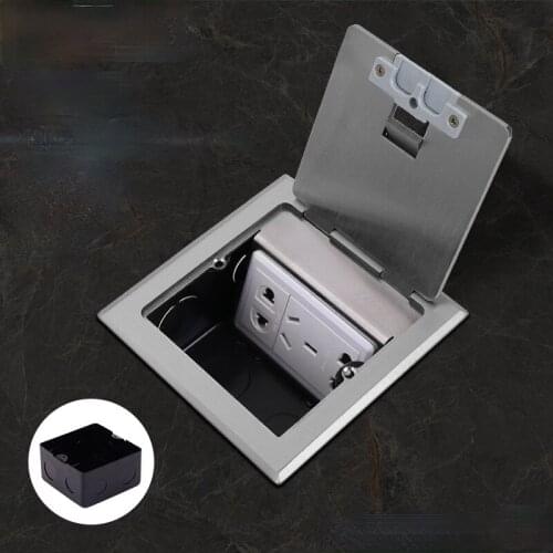 120 Type Side Plug Open Hidden Ground Plug All Copper Invisible Five-hole Ground Socket VoIP