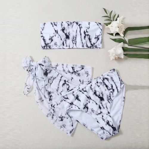 Sagace bra sexy printed bikini split womens swimsuit three piece beach bathing suit купальник женский 2021bikini