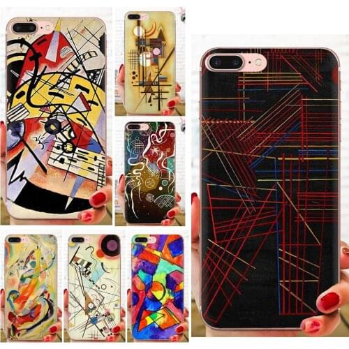 For HTC Desire 530 626 628 630 816 820 830 One A9 M7 M8 M9 M10 E9 U11 U12 Life Plus Colourful Style Kandinsky Abstract Artistic