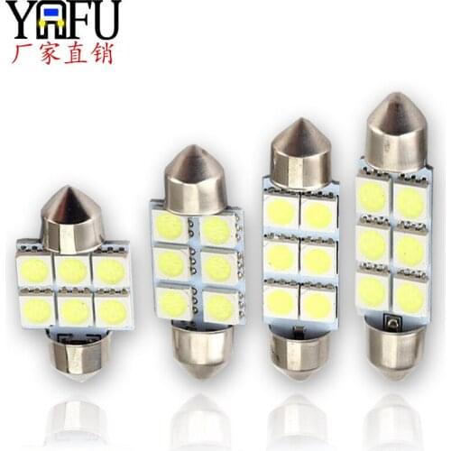 Double pointed 31mm 36mm 39mm 5050 6smd led roof lamp license plate light reading lamp boot light clearance sale items