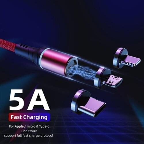 USB Magnetic Cable for iPhone 12 X XS Max Fast Charging Micro USB Cable for Huawei Samsung Xiaomi 10 Type C Magnet Charger Cable