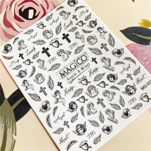 MG-077 F-424 Angel Angel wings Cupid 3D Back glue Nail decal Nail sticker Nail decoration Nail art Nail tool Nail ornament