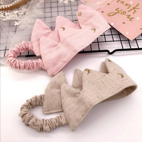 Boutique 10pcs Fashion Cute Tiaras Hairbands Solid Kawaii Crown Elastic Adjustable Headbands Princess Bandanas Hair Accessories