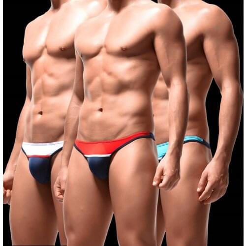 Mens Micro Bikini Thongs Male Underwear Briefs Underpants For Gays Ice Silk T back Panties Ultra Thin Patchwork Low Waist Short