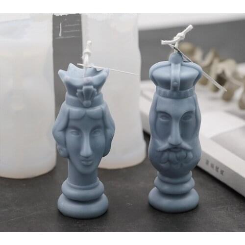 New King and Queen Silicone Candles Molds Manual Creative Aromatherapy Candle Mold Home Decor