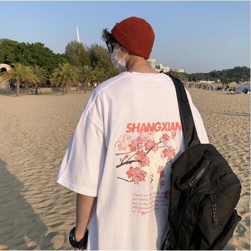 Luxury designer mens trendy loose Korean half-sleeved summer youth tide brand printed T-shirt top Punk Famous VOGUE