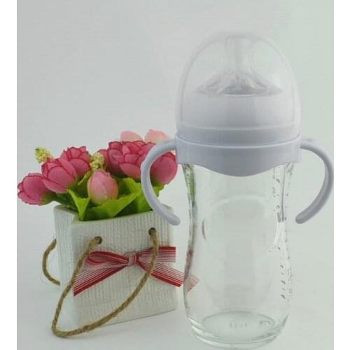 2021 New Bottle Grip Handle for Avent Natural Wide Mouth PP Glass Feeding Baby Bottle