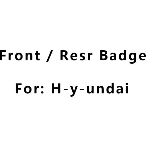 Silver Chrome 3D ABS Car Hood Front Bonnet Grill Rear Trunk Emblem Logo Badge Sticker Decal For Hyundai Car Styling Accessories