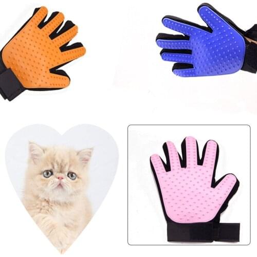 Silicone Pet Grooming Glove Dog Gentle Deshedding Brush Glove Pet Hair Remover Massage Tool Dogs Bath Pet Cleaning Supplies