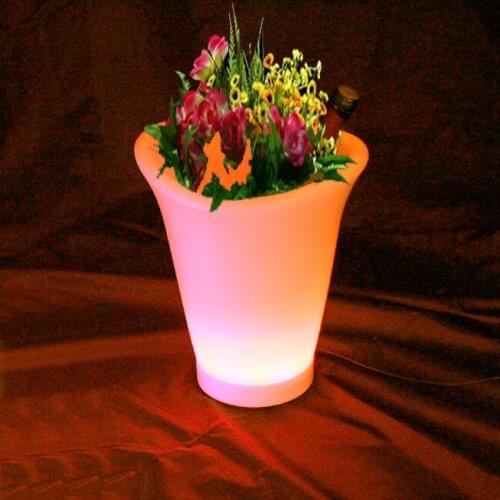 Skybess LED Flower Pots light up flower planter Pot lighting bar decoration LED Wine ice bucket with led Free Shipping 6pcs/Lot