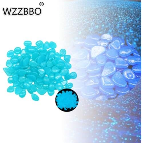 100pcs/300PCS Glow Pebbles Luminous Stones Glow Home Fish Tank Garden Decoration Luminous Glowing In The Dark Accessory for Gift