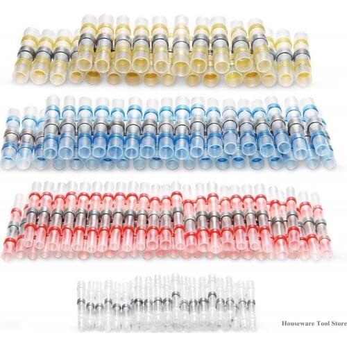 310Pcs Heat Shrink Insulated Butt Crimp Wire Connector Terminals Assortment