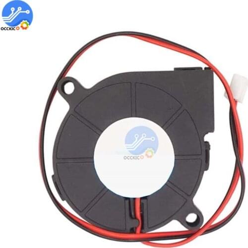 1 pcs 5015 Blower Cooling Fan Dual Ball Bearing Turbine Turbo Brushless DC 12V 0.10A-0.15A 50x15mm Fans for 3D Printer