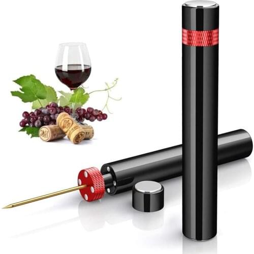 Air Pump Wine Bottle Opener Safe Portable Stainless Steel Pin Cork Remover Air Pressure Corkscrew Kitchen Tools Bar Accessories