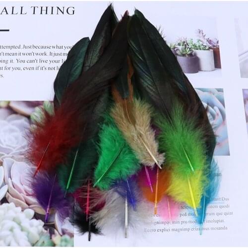 16 Color High Quality Rooster Tail Feathers 100pcs 5-8inches Decorative Feathers Crafts DIY clothing Dress sewing supplies