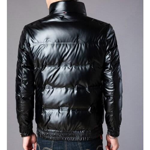 Winter New Men Down Jacket Trendy Stand Collar Male White Goose Down Clothes Coat
