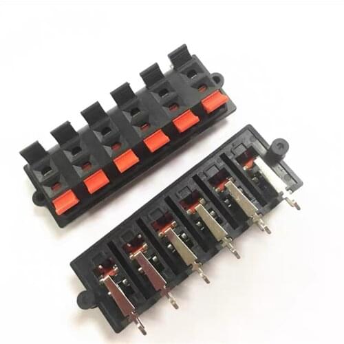 2pcs/lot WP Speaker double row 12 bit Amplifier Wire Clip Audio horn wire jack Socket WP12-3 Spring Terminal Switch test clip