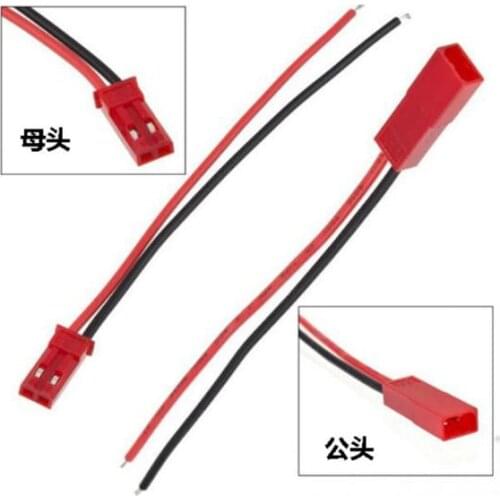 10Pairs 2Pin JST 22AWG 10cm Pitch 2.54mm Male and Female Wire Connector for DIY RC Model