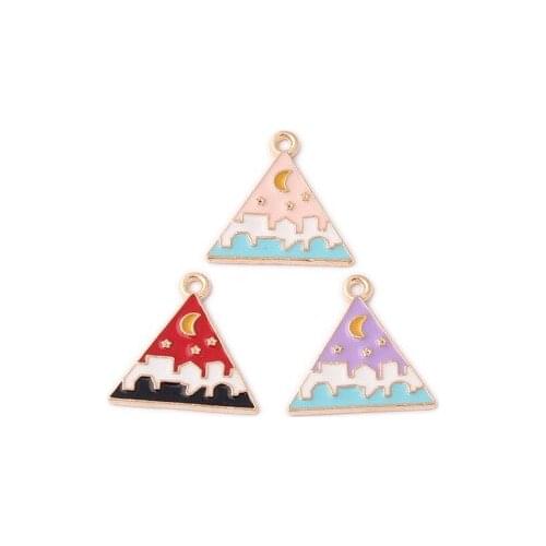 20MM 30Pcs Mix Colors KC Gold Color Alloy Metal Pendants Jewelry Charms