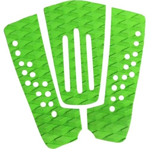 3 Pieces / Set Black EVA Diamond Grooved Tail Pads Surfboard Deck Grips Traction Pads Surf Surfing Mat Water Sports Accessories