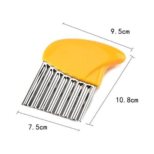 50pcs Stainless Steel Potato Slicer Wavy Cutter Multi-function Potato Knife Cut French Fries Kitchen Gadgets Vegetable Tools