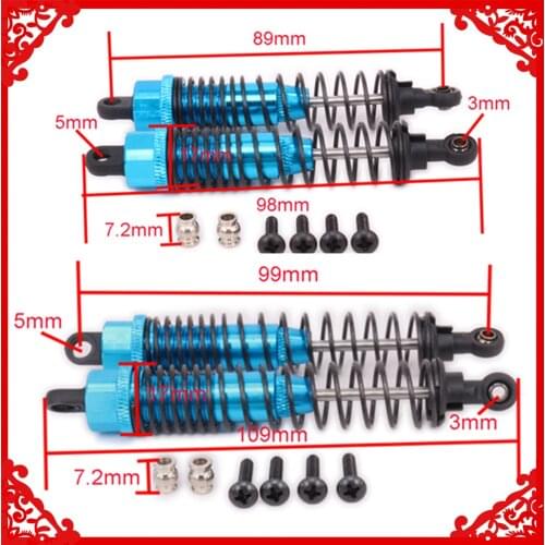 2/4pcs Front&Rear Shock Absorber damper 33005 33006 for rc hobby model car 1/10 Himoto truck E10MTL E10MT E10BP