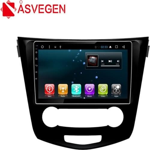 Asvegen Car Radio Multimedia Player For Nissan Qashqai 2014 2015 2016 2017 10.2 inch Android 6.0 4G WIFI Stereo GPS Navigation