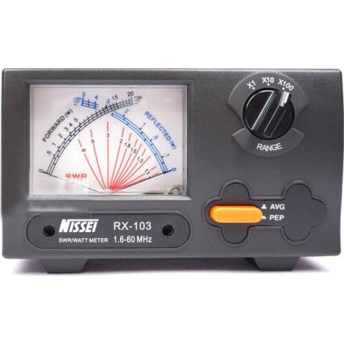 NISSEI RX-103 Power Meter 1.6-60Mhz Short Wave UV Standing Wave Meter SWR RX103 Digital Power Meter Device for Two Way Radio