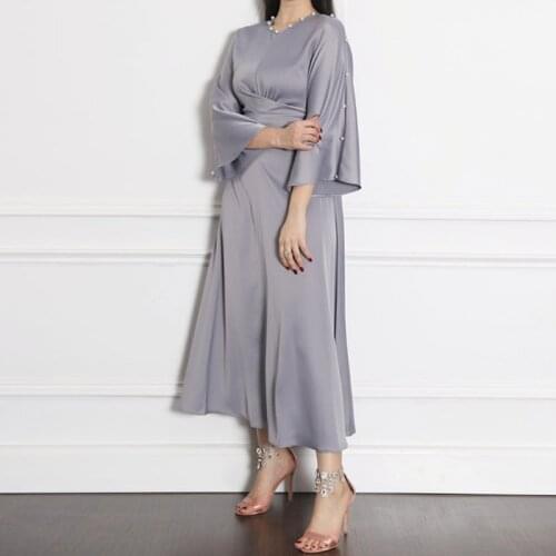 Dubai Abaya Kaftan Turkey Arabic Hijab Muslim Fashion Robe Femme Satin Dress African Dresses Abayas for Women Islamic Clothing