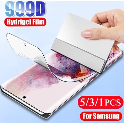 5/3/1Pcs soft full cover for samsung galaxy note 20 Ultra 10 plus pro lite 9 8 hydrogel film phone screen protector Not Glass
